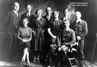 Members of the Spennymoor A.R.P. Report Centre Staff c.1940. Albert Dowdell is standing on the left.
