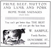 Samples Butchers in Duncombe Street.
